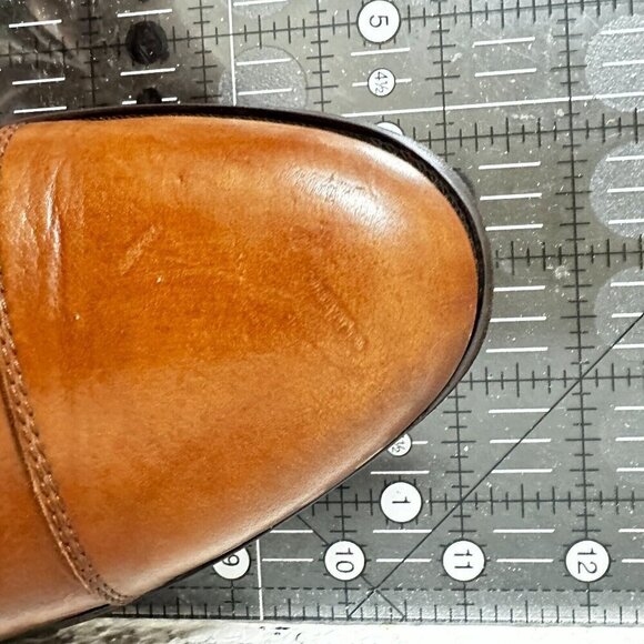 Fratelli Footwear Men Size 8.5M Brown Leather Cap Toe Double Buckle Dress Shoes - Picture 14 of 14